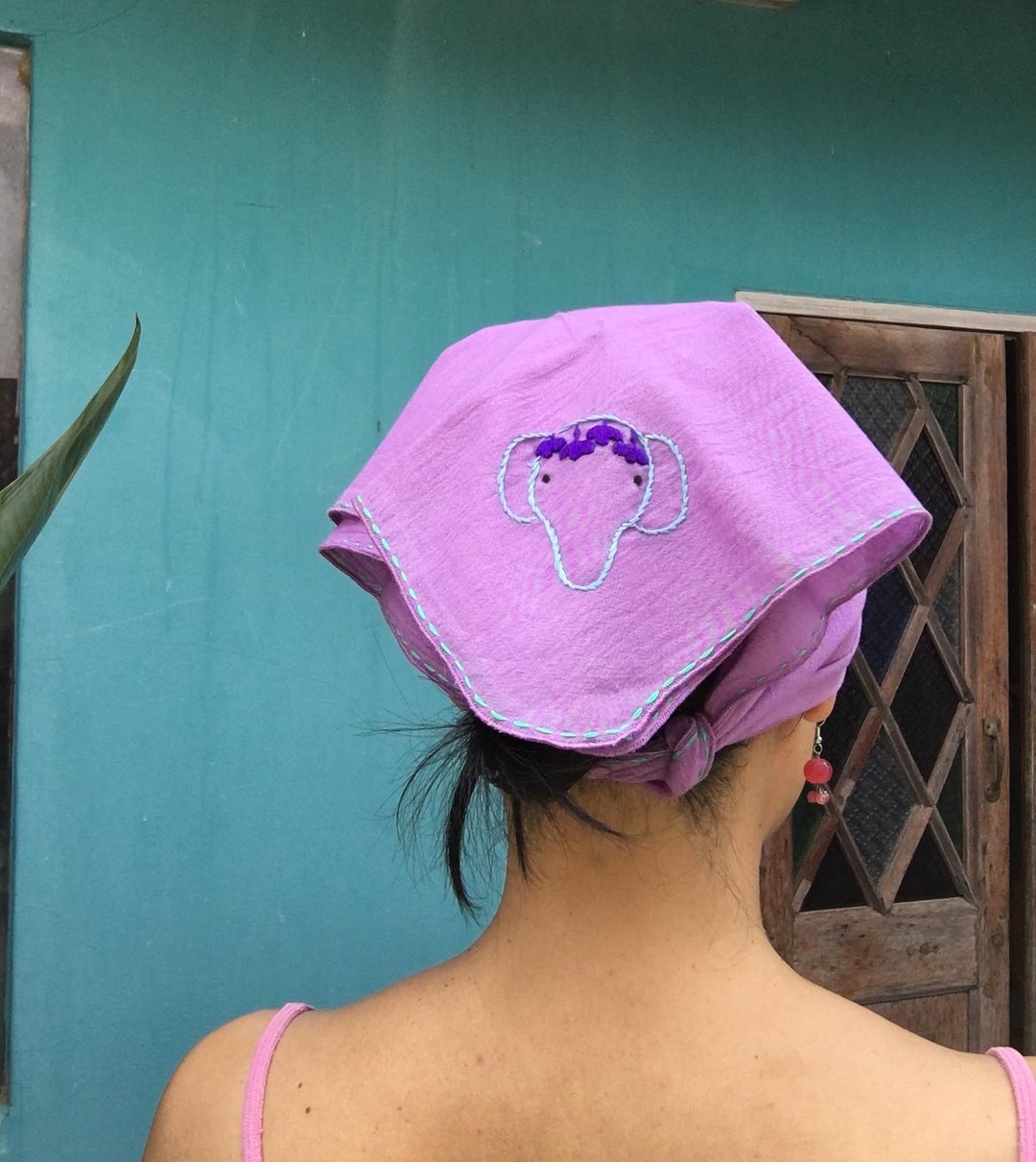 Hand Embroidery Thai Cotton Hanky - 其他 - 棉．麻 紫色