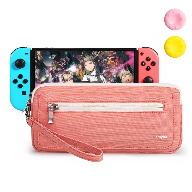 防水Nintendo Switch收纳包 防撞包 掌机包 保护袋-深灰/浅灰 - 数码小物 - 防水材质 粉红色