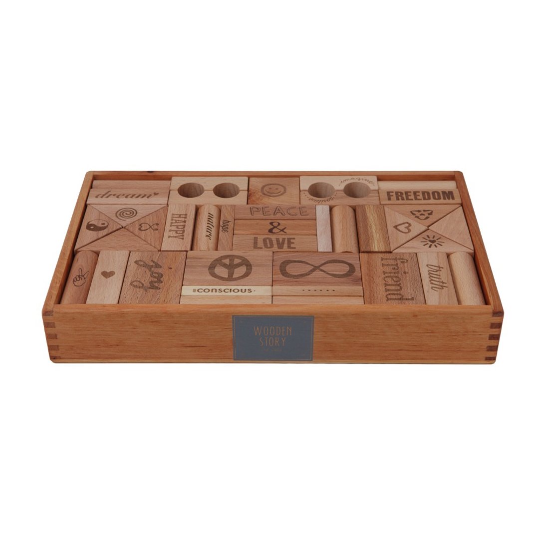 Wooden Story - 大型原木积木组 - 72pcs - 玩具/玩偶 - 木头 