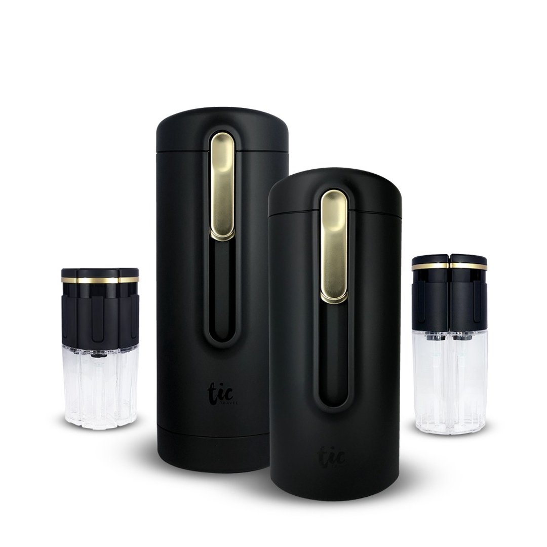 Tic Bottle 旅行分装收纳瓶 V2.0 - (沐浴+保养) 豪华组精选套装 - 沐浴用品 - 不锈钢 白色