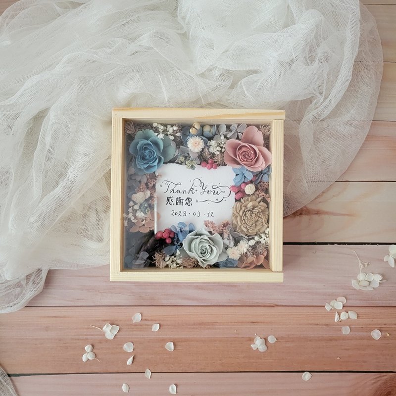 时光宝盒 | 永生花挂画文字花盒_嫣蓝_毕业 教师节 - 画框/相框 - 植物．花 蓝色