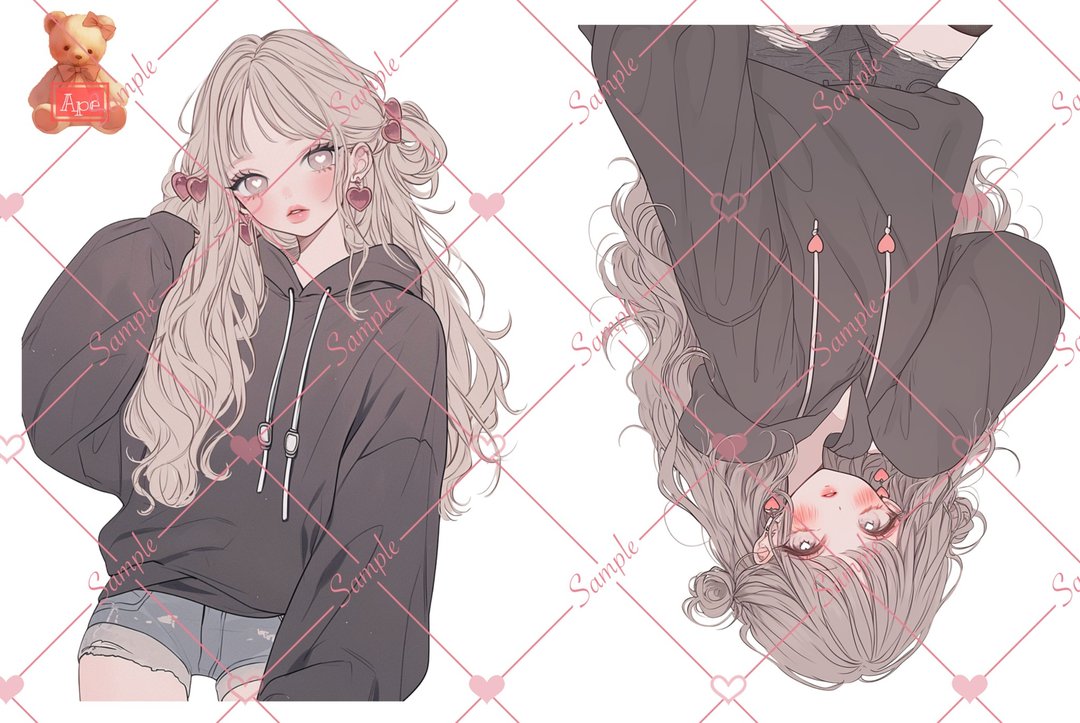 原创人物贴纸 装饰贴纸 P014 - 5张入 - 贴纸 - 纸 