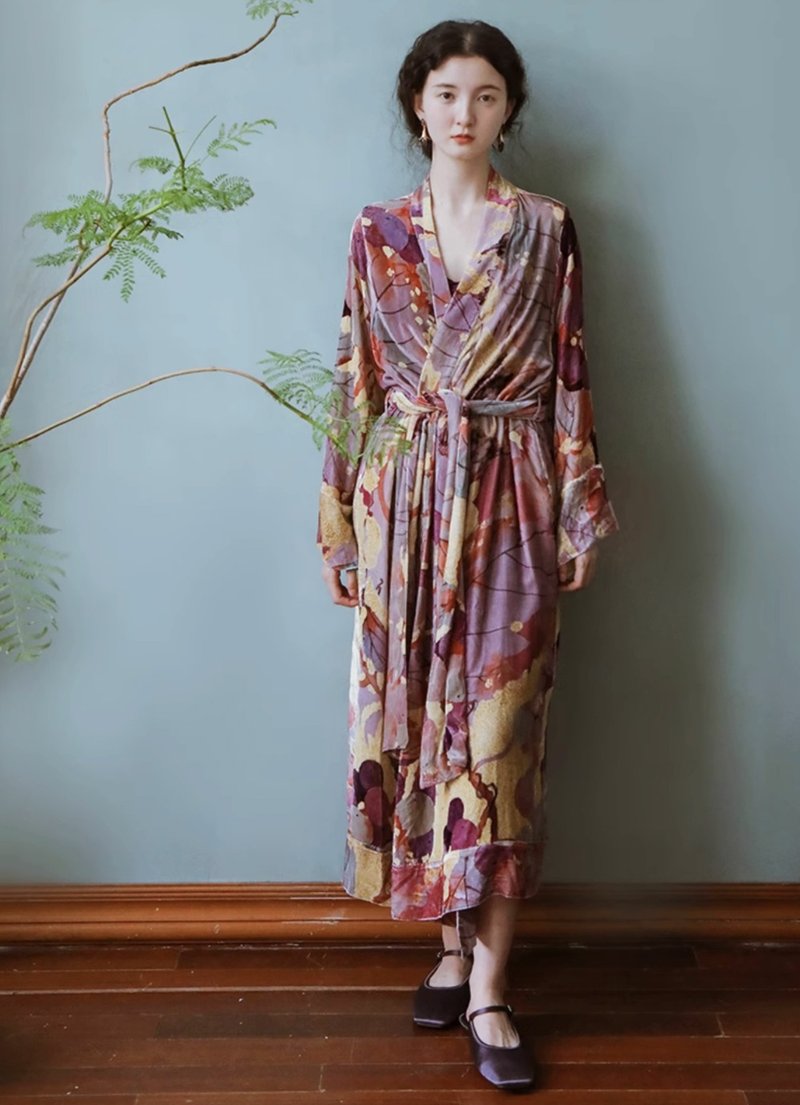 新中式复古 真丝丝绒保暖睡衣 家居服 - 居家服/睡衣 - 其他材质 多色