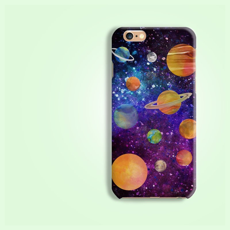 深色星球磨砂手机壳iphone XS + 7 8 Plus Galaxy S9 note 8 9 S7 - 手机壳/手机套 - 塑料 