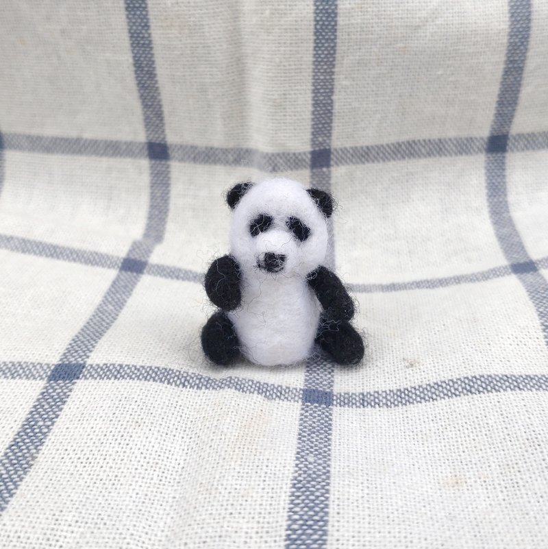 羊毛毡  细小 小物 动物 熊猫 钥匙圈 锁匙扣 - 其他 - 羊毛 黑色