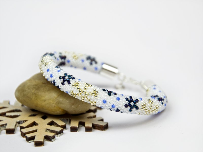 Do It Yourself kit, Bead crochet kit, Diy kit bracelet, DIY KIT 手作DIY材料包 DIY kit - 编织/刺绣/羊毛毡/裁缝 - 玻璃 白色