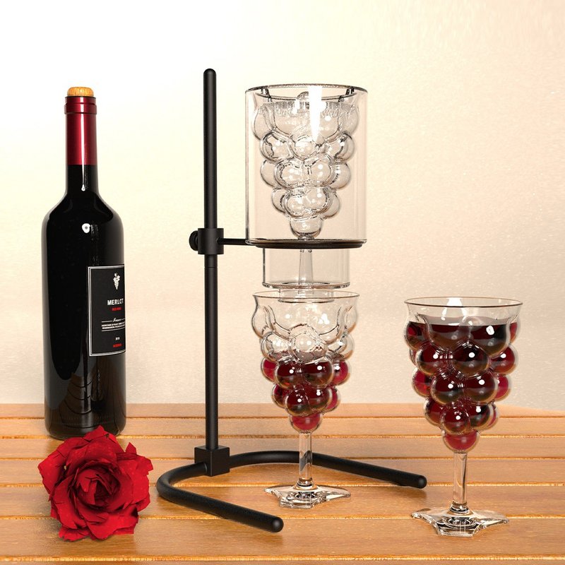 POLAR ICE - Dionysus 酒神醒酒器情侣套组 - A(4件式) - 酒杯/酒器 - 玻璃 透明