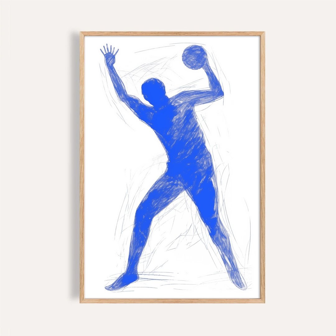 跃动之姿 Motion in Blue / 当代艺术挂画 - 海报/装饰画/版画 - 纸 