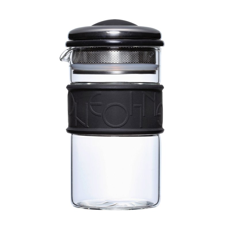 五彩环滤泡壶(400ml) - 茶具/茶杯 - 玻璃 黑色