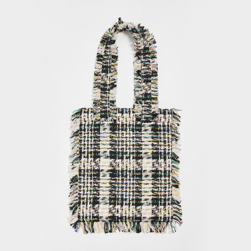 Elizabeth by Crystal Lee 彩色格纹花呢托特包 - 手提包/手提袋 - 棉．麻 多色