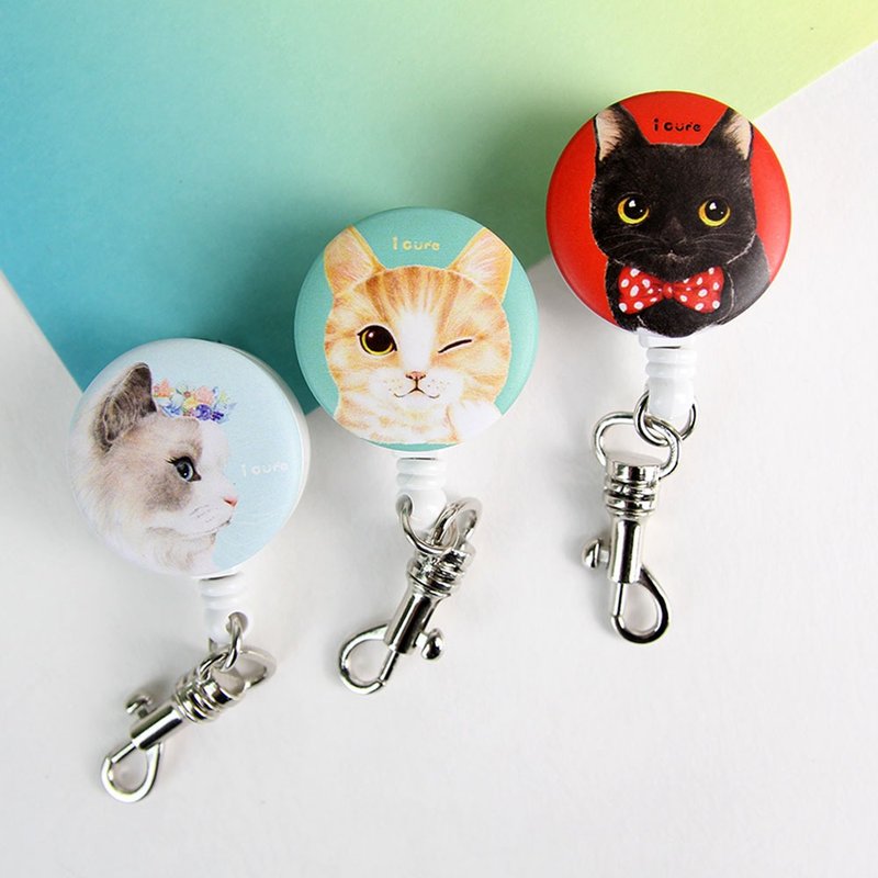 i好夹 伸缩卡套组 - 插画毛孩子系列 / 黑猫 米克斯 波斯猫_AZH - 证件套/卡套 - 其他金属 绿色