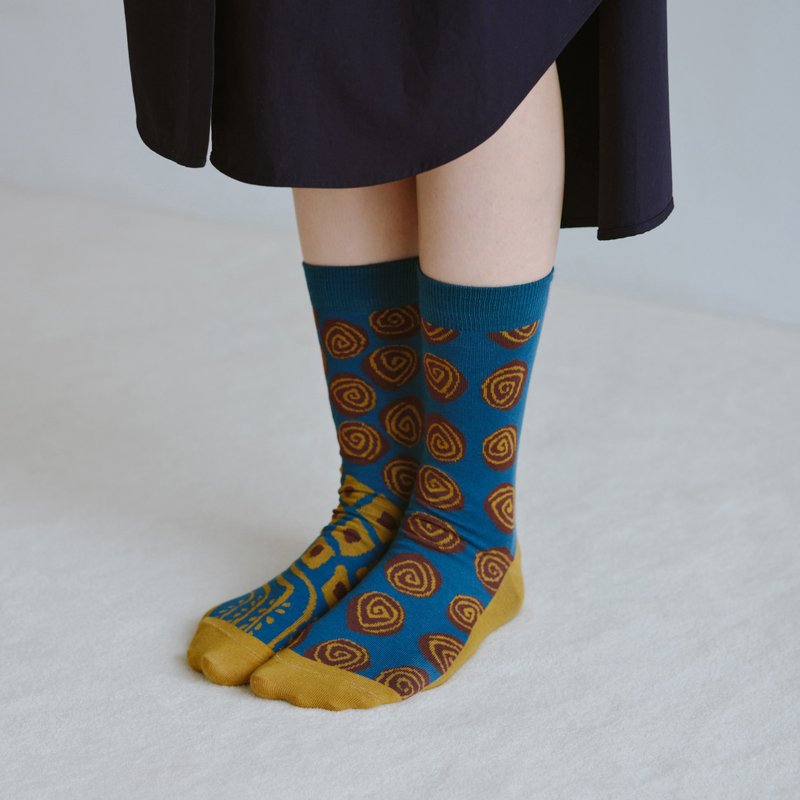 艾迪 中筒・eddy_M / organic cotton / 袜子 - 袜子 - 棉．麻 绿色