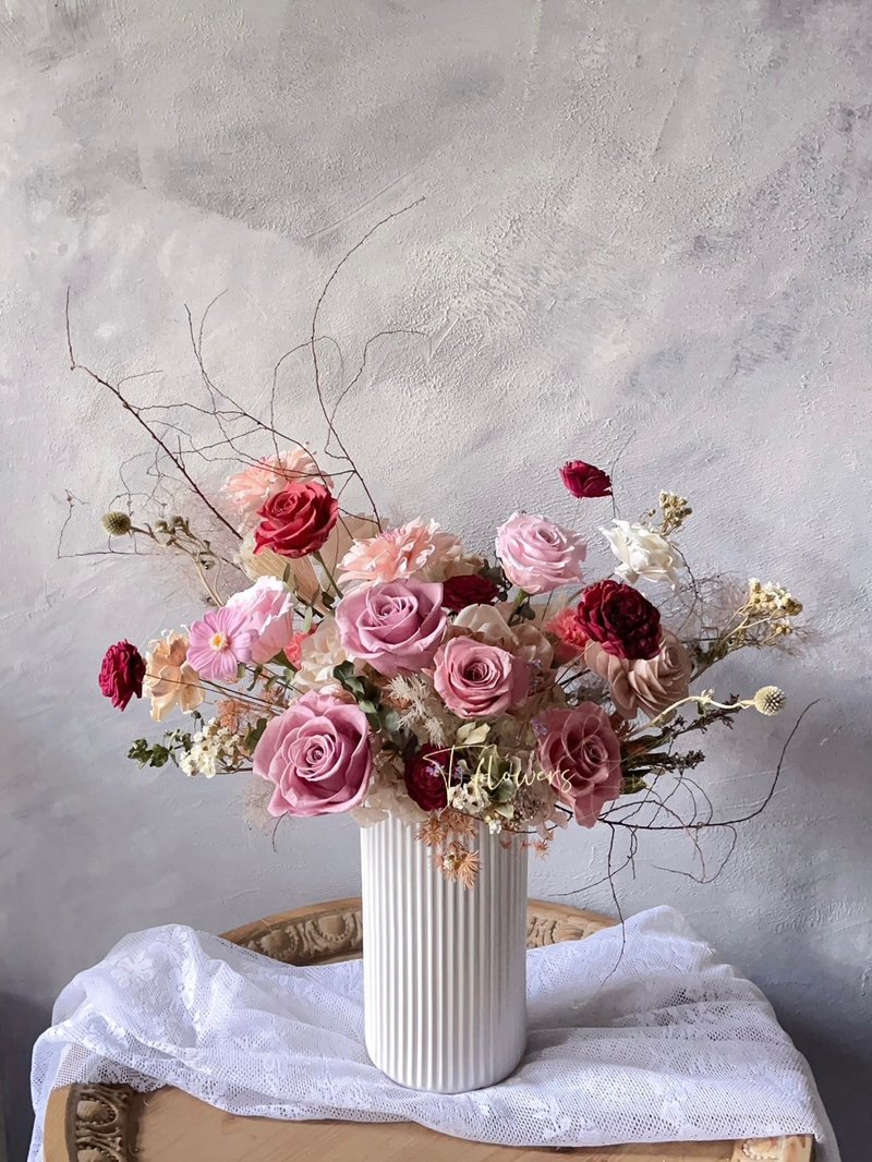 永生花礼/开幕花礼/桌花 - 干燥花/捧花 - 其他材质 粉红色