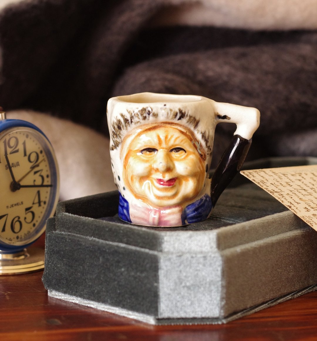 古董日本少见人形陶壶 TOBY JUG W674 - 摆饰 - 其他金属 咖啡色