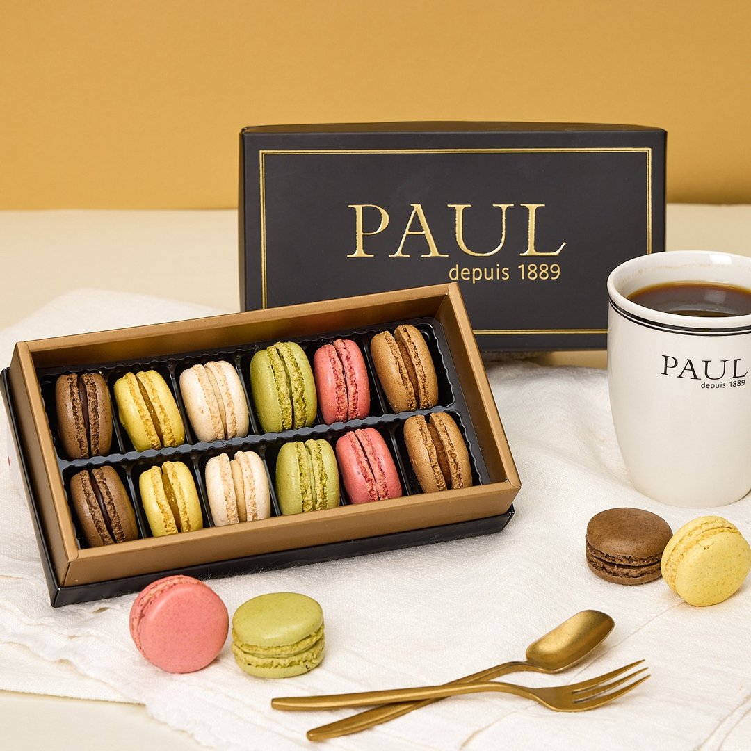 【PAUL】尊飨综合马卡红礼盒 -12 入 (含运费) - 蛋糕/甜点 - 新鲜食材 卡其色