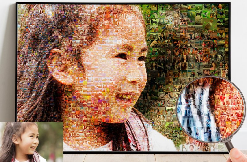 Photomosaic - 婚礼打印婚礼拼贴艺术打印个性化婚礼照片 - 海报/装饰画/版画 - 其他材质 