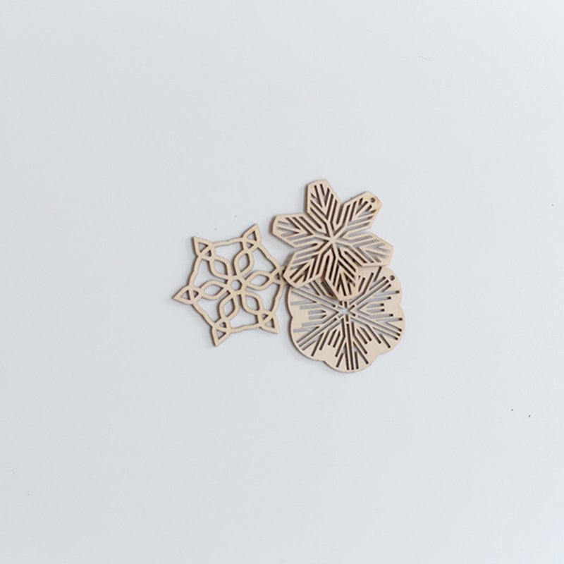 snow ornament mini set / snow ornament mini set - 其他 - 木头 