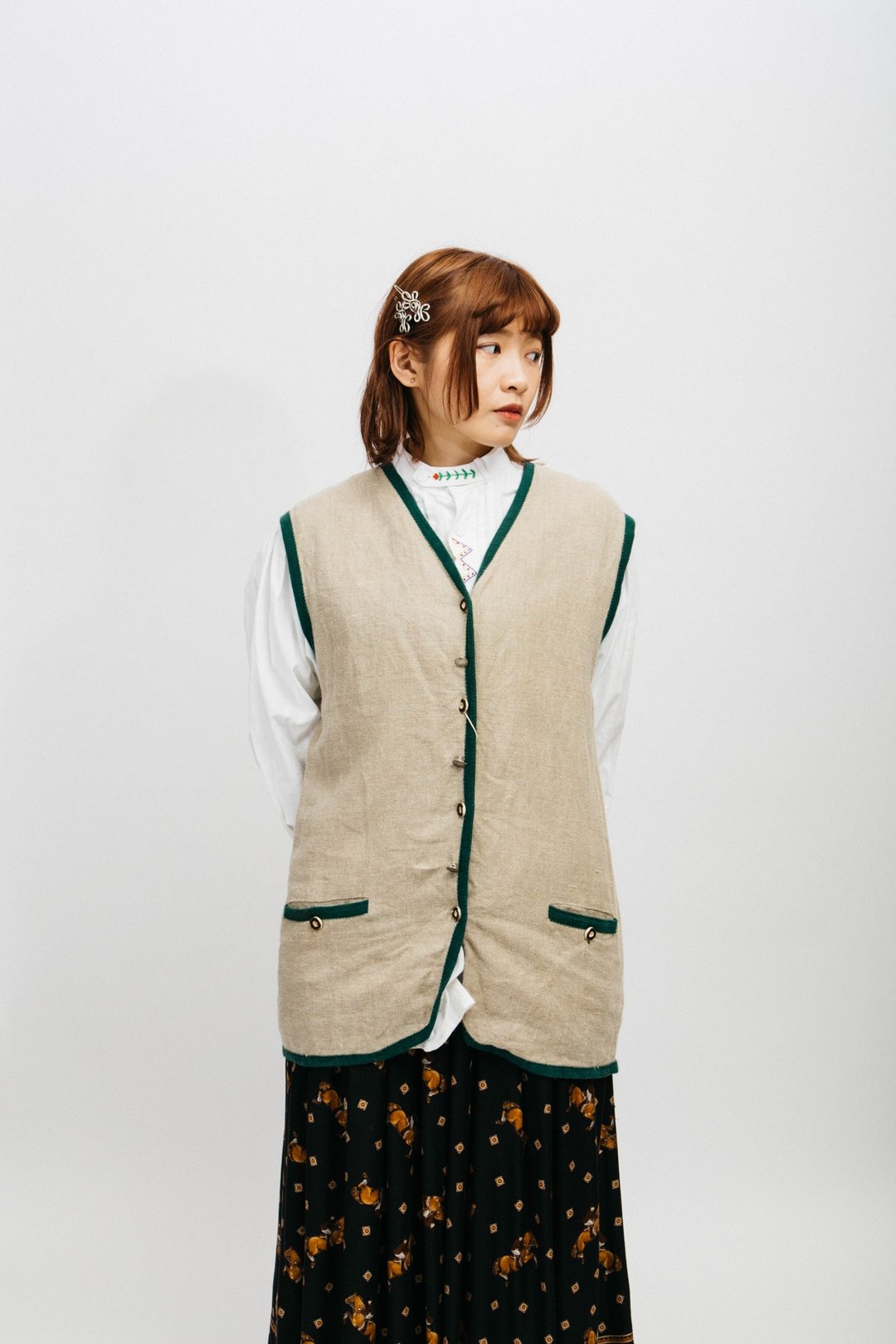 提洛尔背心 tyrolean vest 古着【初恋贩卖所】Vintage F089 - 男装背心 - 棉 