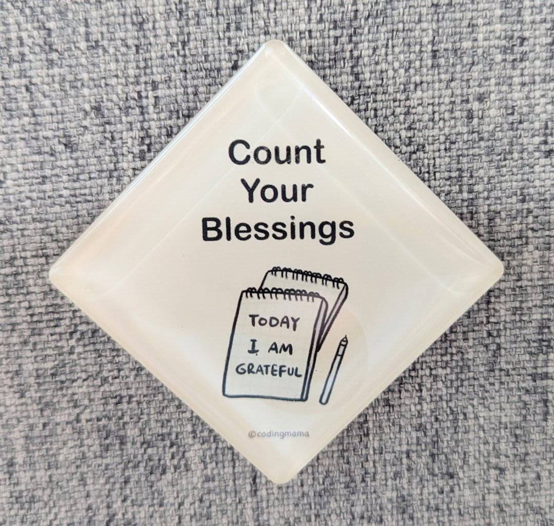 心语磁铁 - Count Your Blessings - 冰箱贴/磁贴 - 压克力 