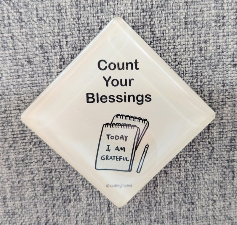 心语磁铁 - Count Your Blessings - 冰箱贴/磁贴 - 压克力 