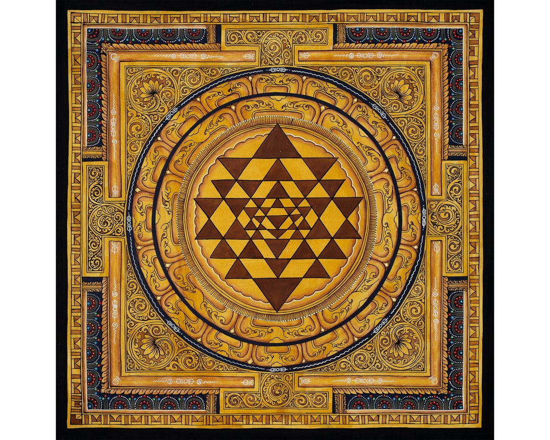 Shree Yantra 曼陀罗唐卡——促进灵性成长的古老神圣几何 - 墙贴/壁贴 - 其他材质 多色
