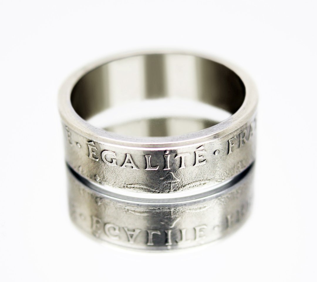 Haiti Coin Ring 20 Sentim 1995 Charlemagne Peralte coin rings for women - 戒指 - 其他金属 