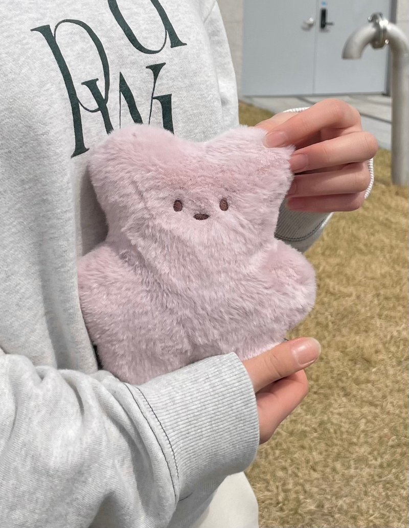 Wepi小熊-PUREU(19cm)/手工迷你公仔礼物 - 玩偶/公仔 - 其他材质 粉红色