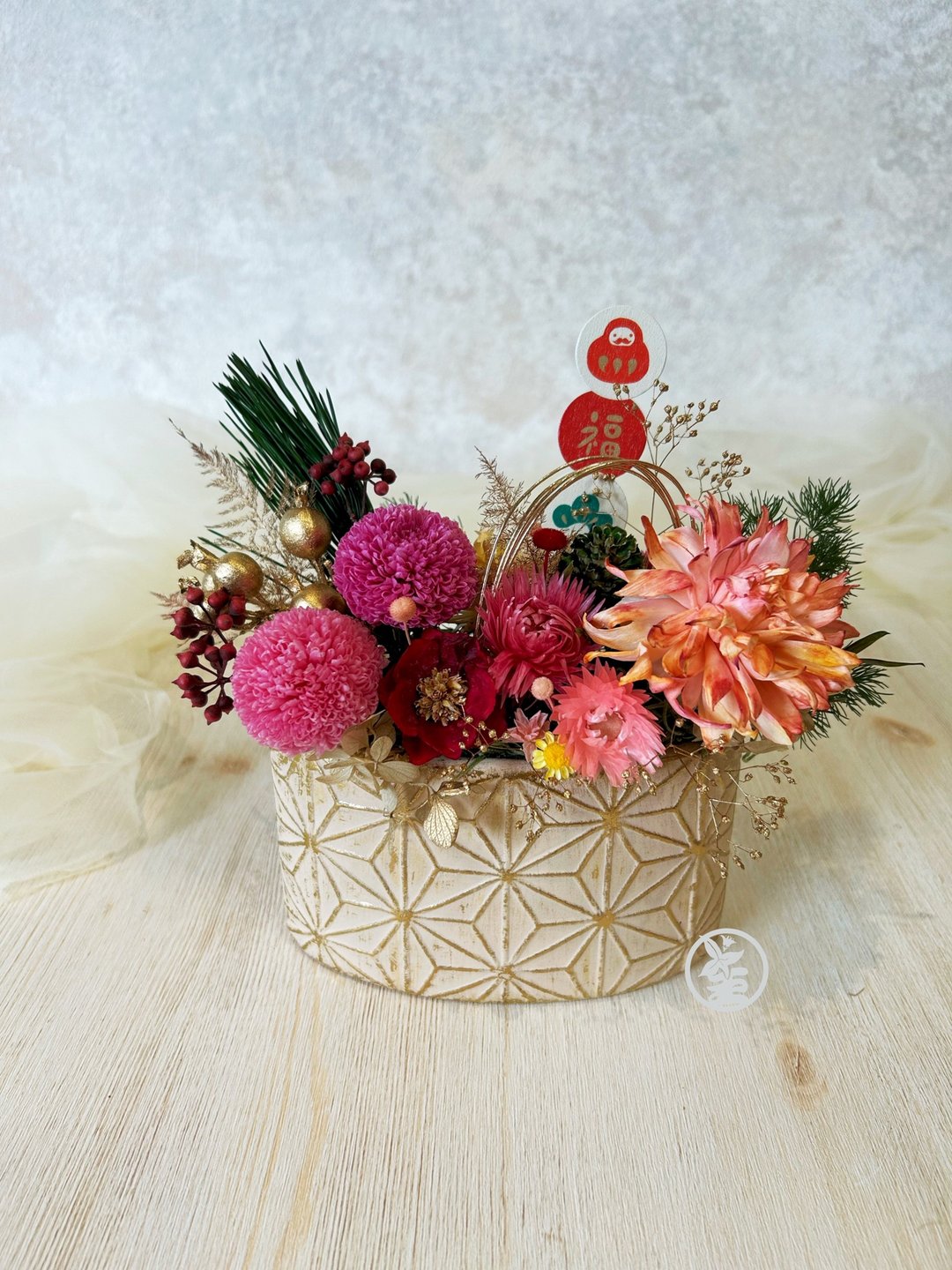 *瑞雪* 春节盆花 新年盆花 过年盆花 春节花礼 春节摆饰 转运来 - 干燥花/捧花 - 植物．花 粉红色