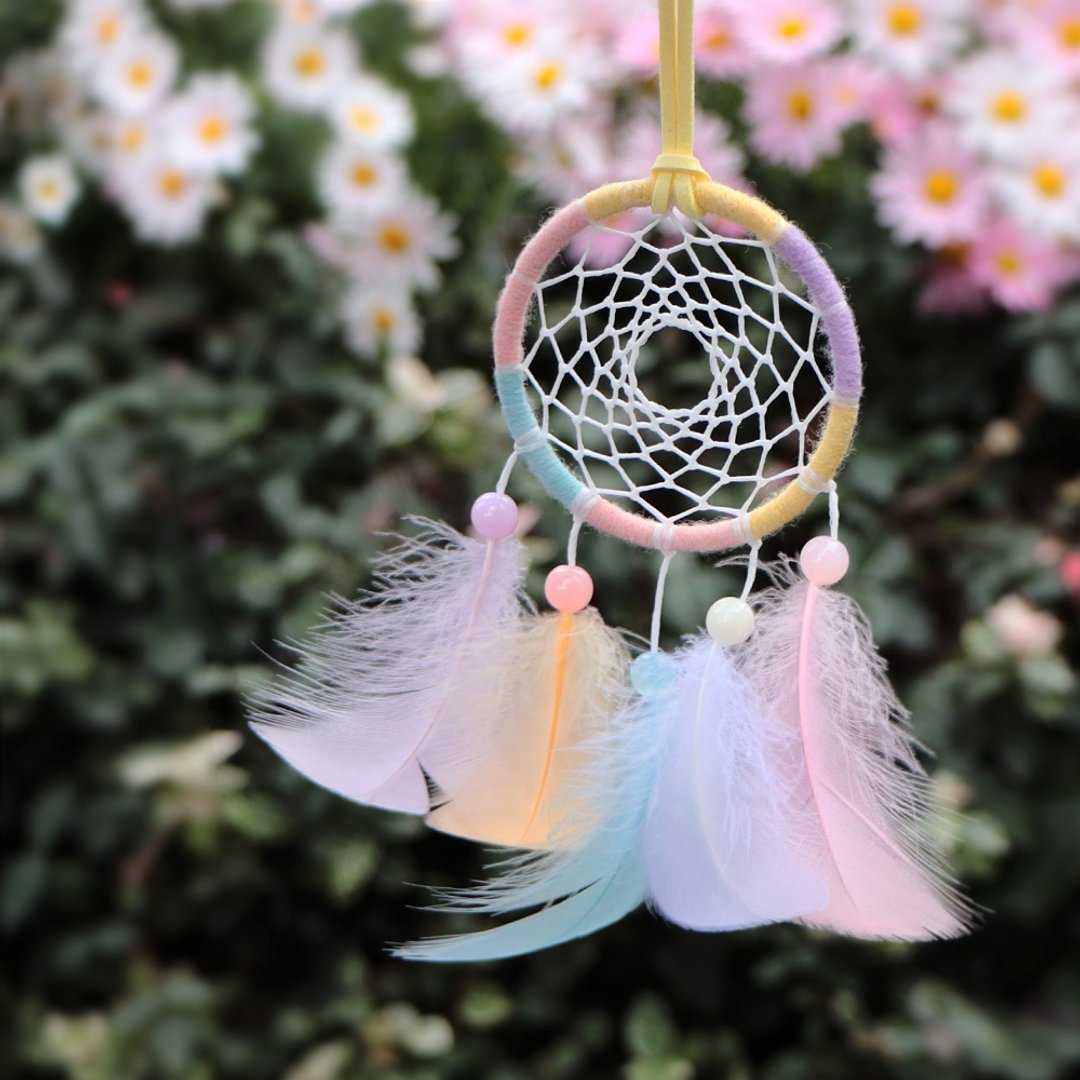 雨后の彩虹丨礼物 手工编织 Dreamcatcher 捕梦网吊饰 - 吊饰 - 其他材质 多色