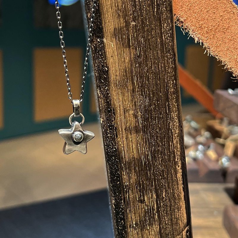 手工立体星星纯银项链 - 项链 - 纯银 绿色