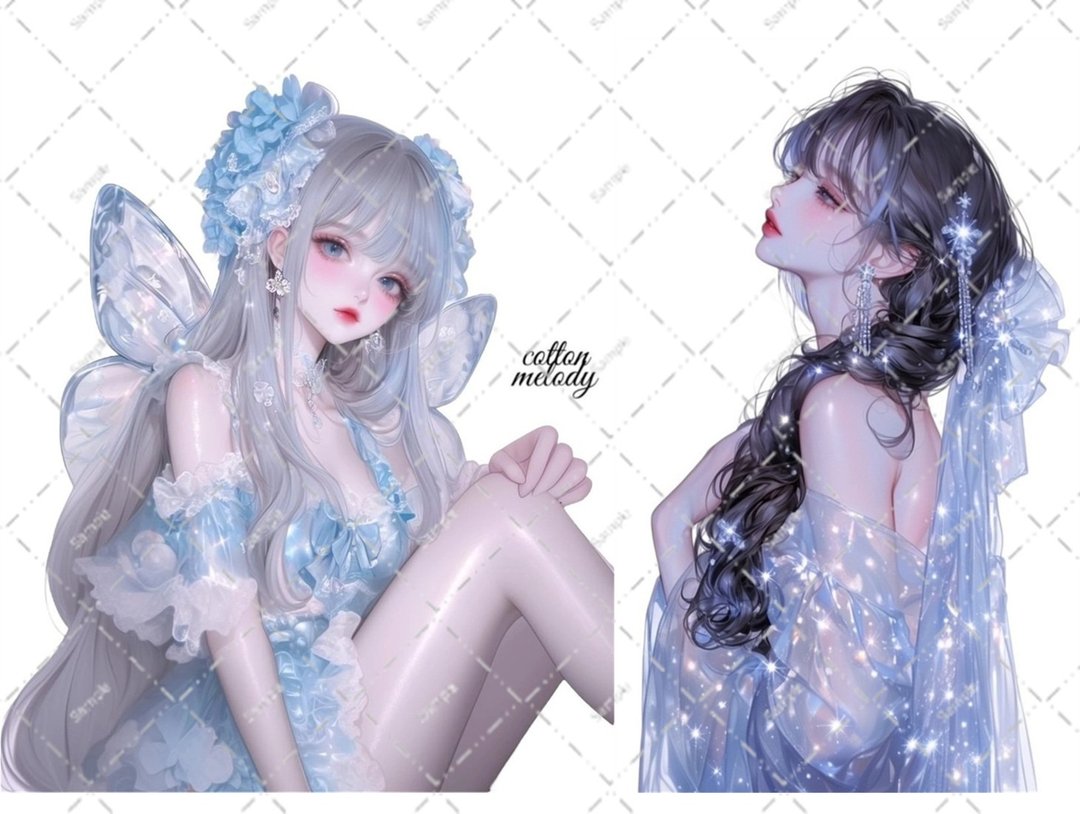 original sticker no.5660 人物贴纸 原创贴纸 人物贴纸 女孩贴纸 原创人物贴纸 - 贴纸 - 纸 