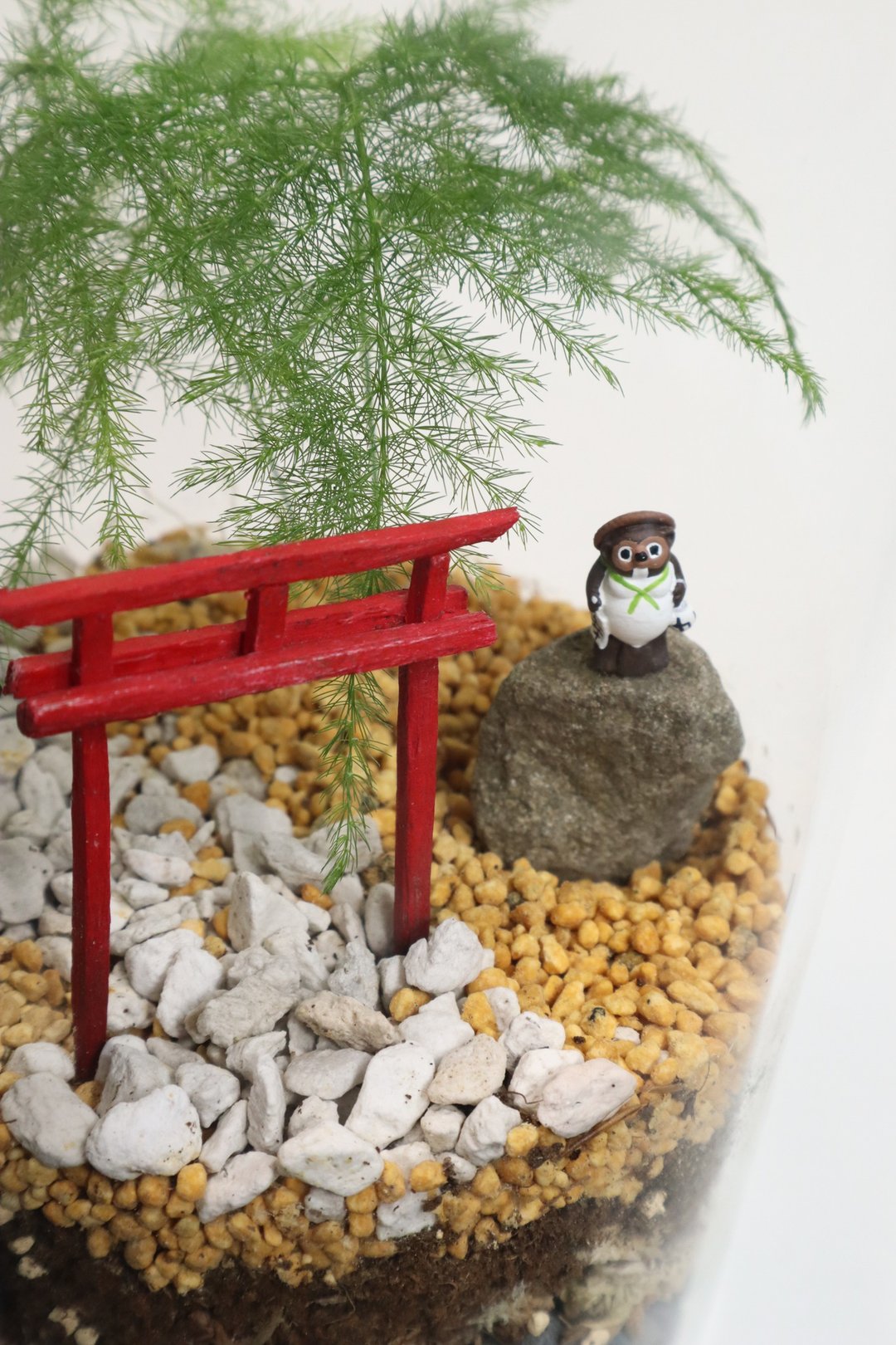 【微景观】 狸猫神社 - 日式风格/鸟居/生日礼物/室内植物 - 植栽/盆栽 - 玻璃 绿色