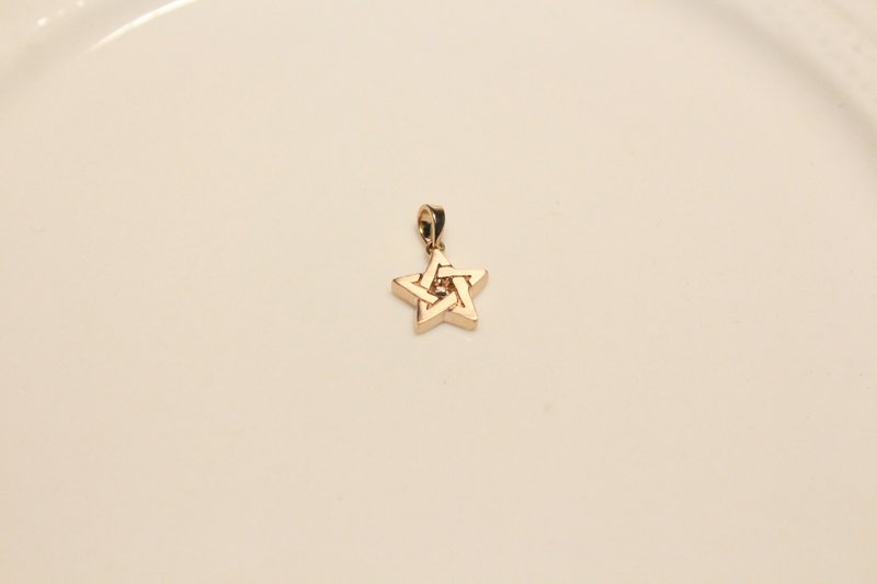 【澄旅】星星坠．14K玫瑰金 - 项链 - 其他金属 金色