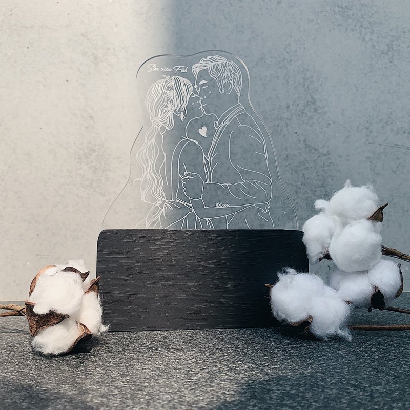 【专属定制化 | 工业风黑木纹夜灯拾光机 】::礼物|情人|时钟 - 灯具/灯饰 - 木头 黑色