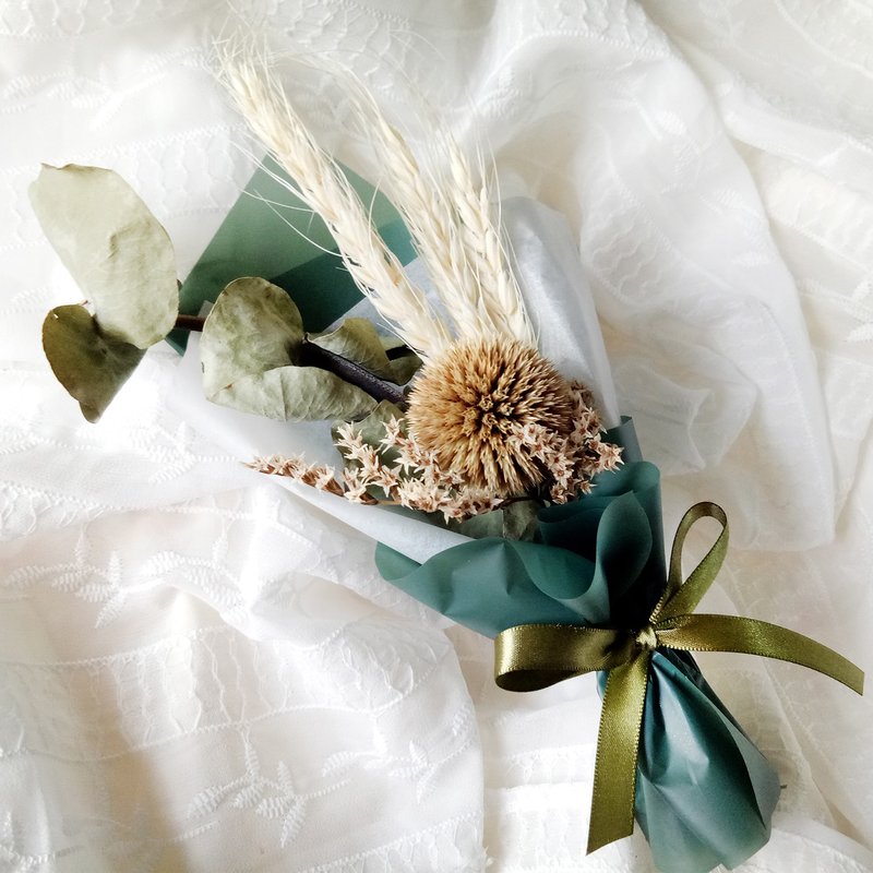  山防风 尤加利叶 小麦 迷你花束 情人节/教师节/生日庆 - 植栽/盆栽 - 植物．花 绿色