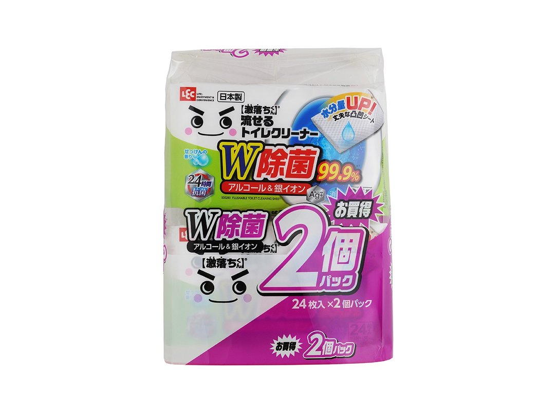 【激落君】日制厕所W除菌去污擦拭巾24枚2包入 - 卫浴用品 - 其他材质 