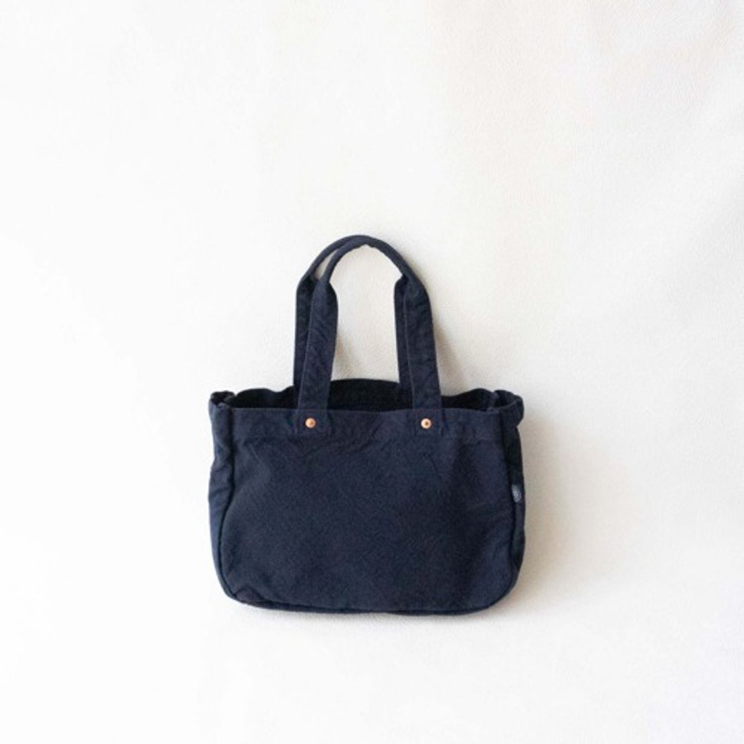 Zip Tote [Dark Navy] (VC-23) - 手提包/手提袋 - 棉 蓝色