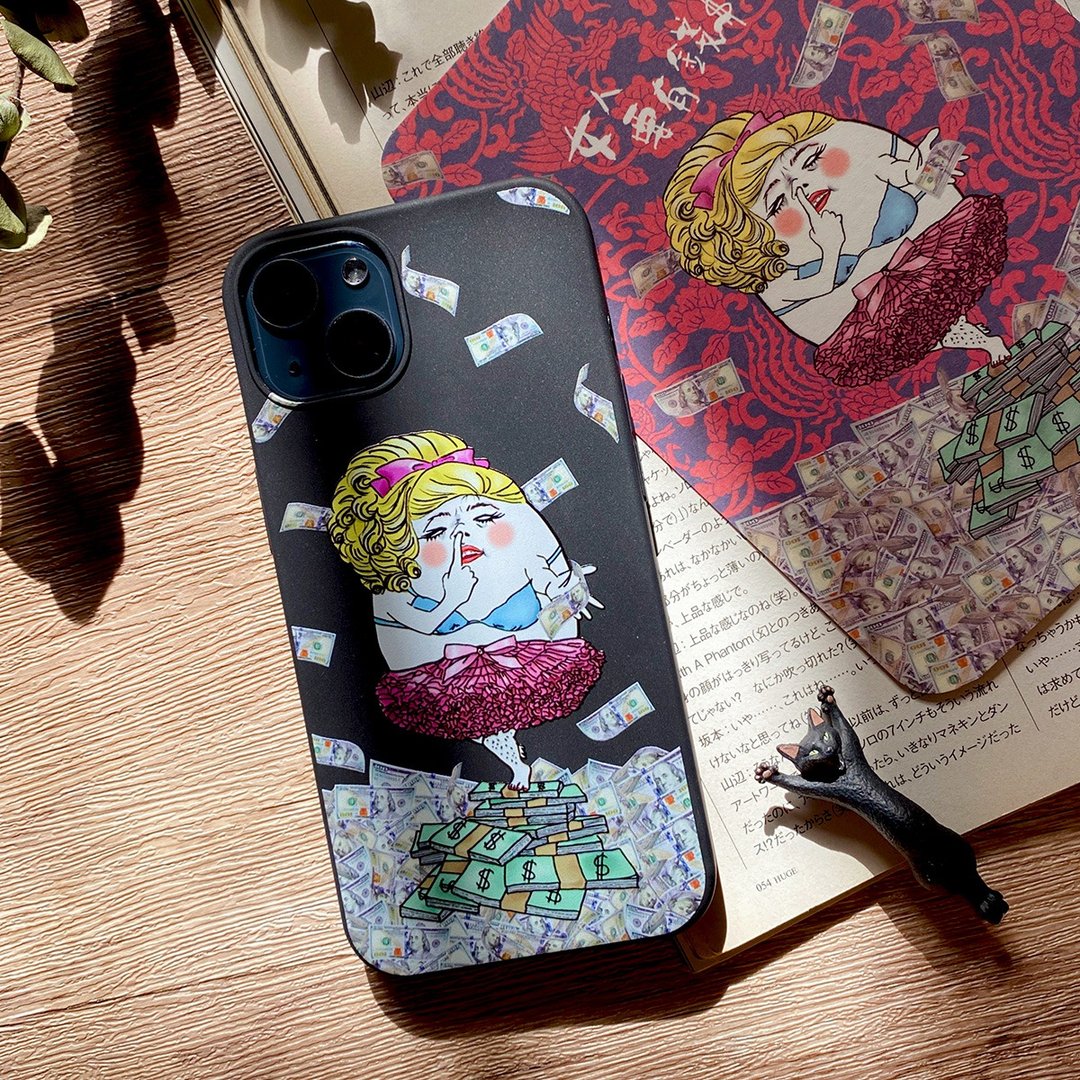 女人要有钱 - iPhone 手机壳 (全软壳) - 手机壳/手机套 - 塑料 黑色
