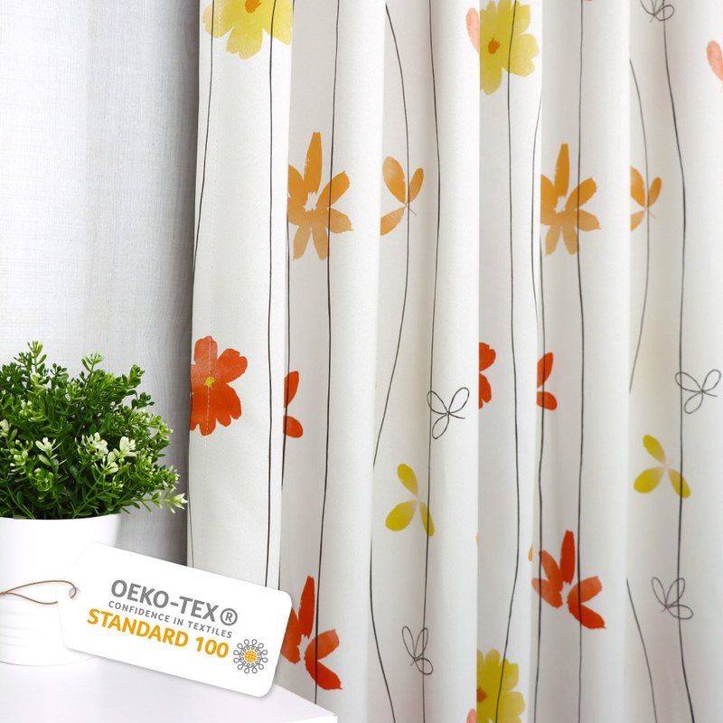 捷安家饰│Home Desyne│MIT│手工│遮光隔热窗帘门帘│橙花 - 门帘/门牌 - 聚酯纤维 