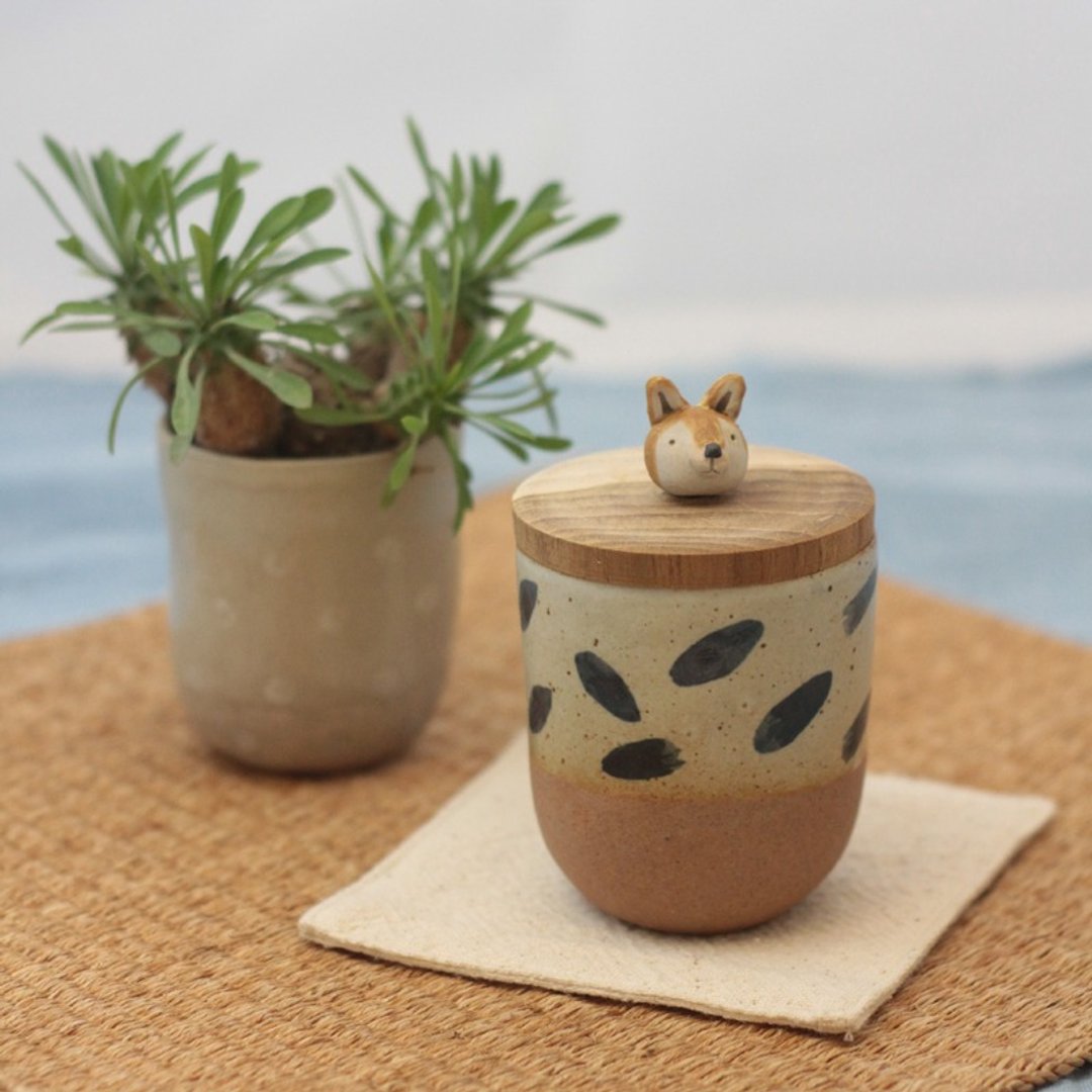 ceramic somebody cup (shiba) - 花瓶/陶器 - 陶 银色