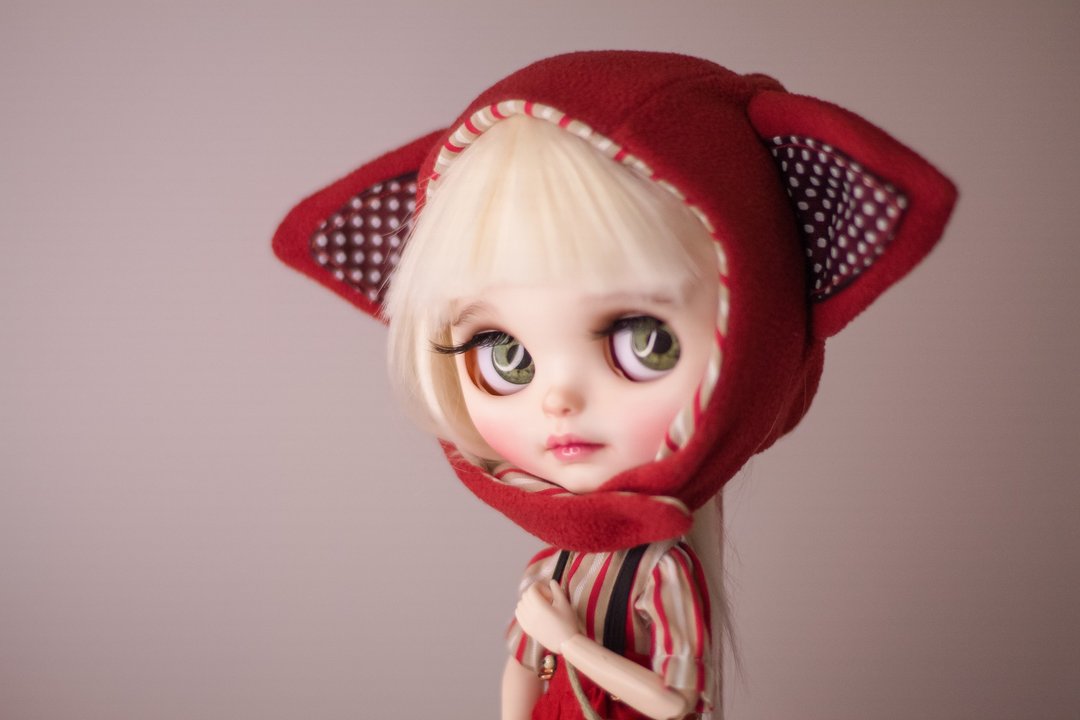 Blythe outfit set, Hat for Blythe, Blythe fox clothes, Blythe accessories - 玩偶/公仔 - 棉．麻 
