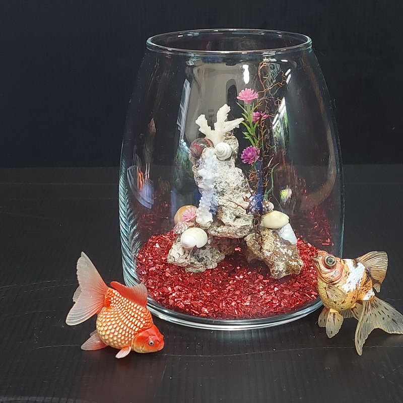 鱼缸 珊瑚海景、沉木水草 组合造景 AM-003-XS-02 - 植栽/盆栽 - 玻璃 