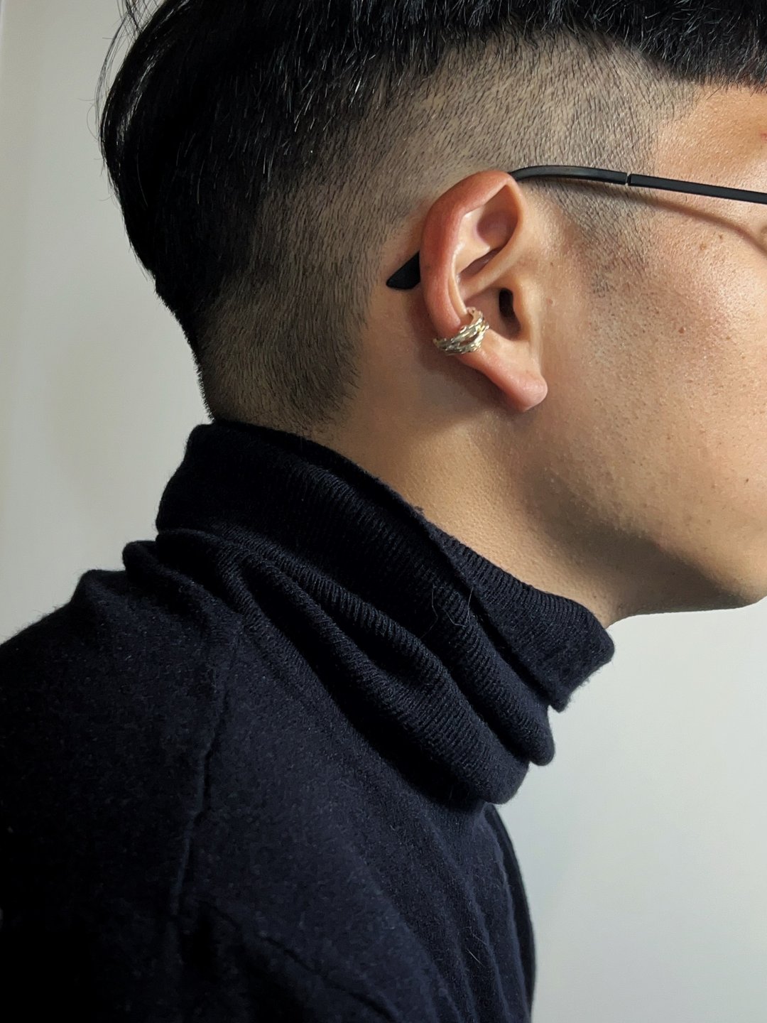 fold rock ear cuff - 岩折 耳骨夹 - 耳环/耳夹 - 银 银色