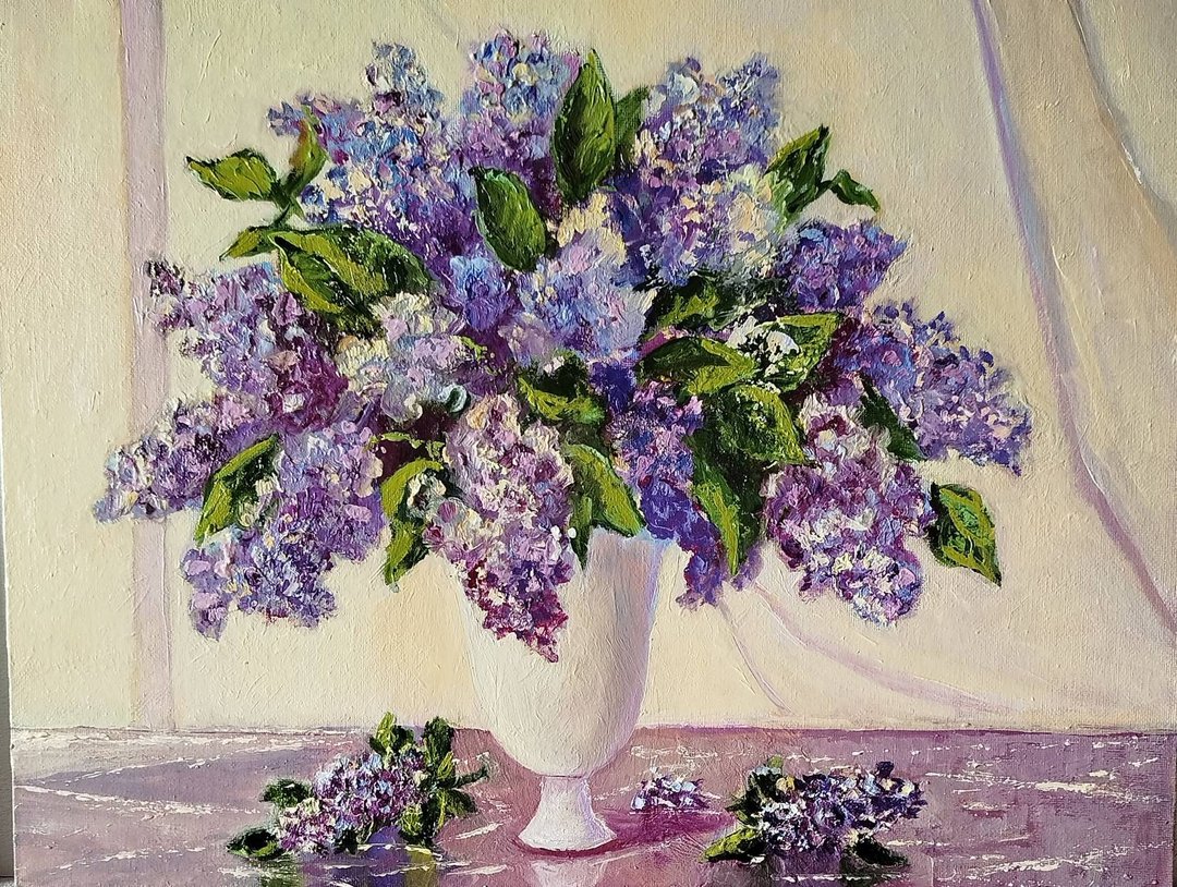 薰衣草油画 - 原创艺术 - 花卉画 - 花卉壁画 - 墙贴/壁贴 - 其他材质 