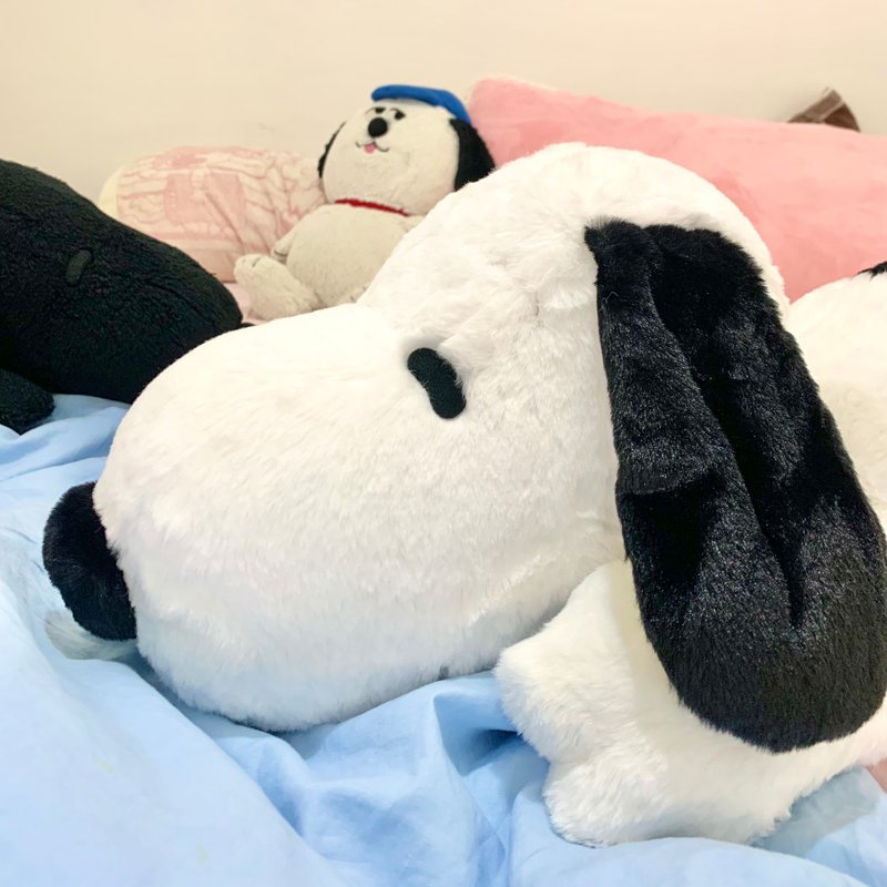 独家-Snoopy史奴比超大玩偶公仔-彷兔绒毛趴姿-大人系收藏 - 玩偶/公仔 - 聚酯纤维 白色