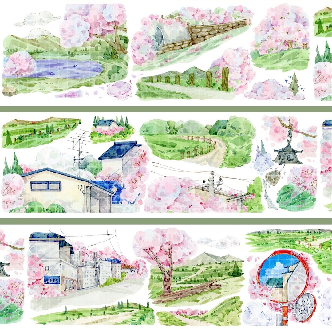 春樱之野 PET 和纸胶带 亮面 - 贴纸 - 其他材质 多色