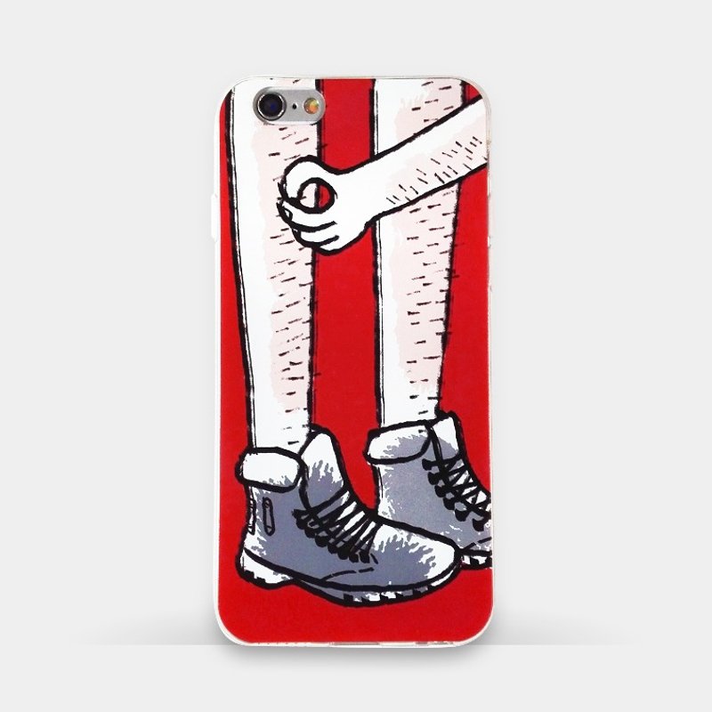 壹脸（oneface）拔腿毛卡通手绘-iPhone(i6s,i6splus)原创手机壳/保护套 - 手机壳/手机套 - 塑料 红色