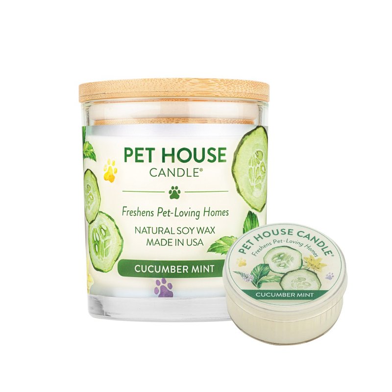 【美国PET HOUSE】室内除臭宠物香氛蜡烛-黄瓜薄荷 - 蜡烛/烛台 - 蜡 