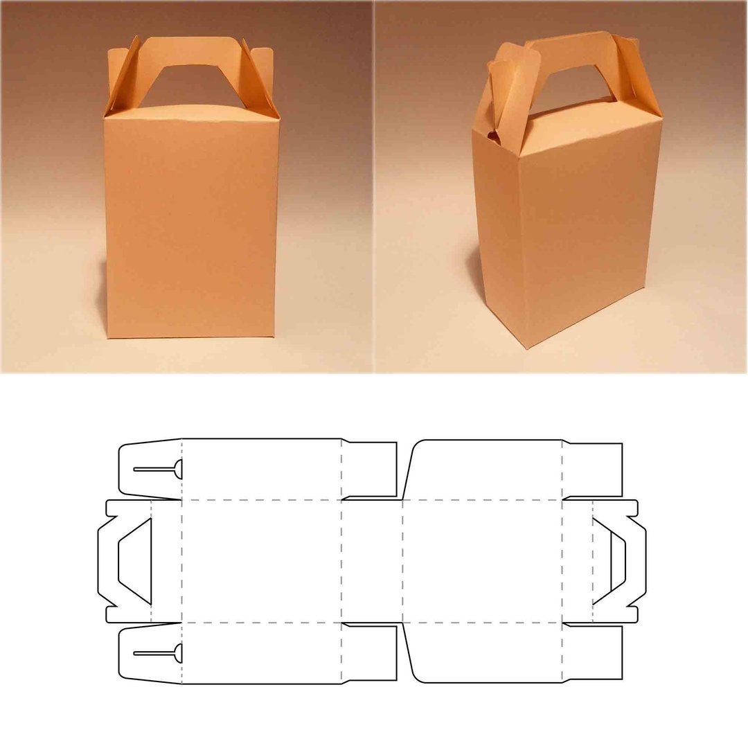 Favor box template, gable box template, party favor box, party favor bag, PDF - 图文模板设计 - 其他材质 