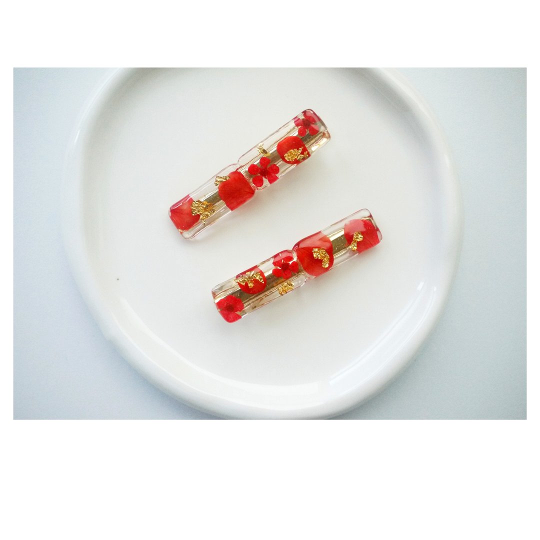 花瓣透明感发夹 | 鸭嘴夹 | hair clip | 新品 - 发饰 - 其他材质 多色